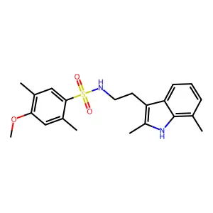 N-[2-(2,7-dimethyl-1H-indol-3-yl)ethyl]-4-methoxy-2,5-dimethylbenzenesulfonamide structure