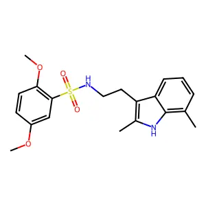 N-[2-(2,7-dimethyl-1H-indol-3-yl)ethyl]-2,5-dimethoxybenzene-1-sulfonamide structure