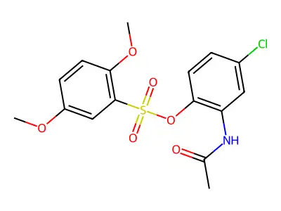 2-(Acetylamino)-4-chlorophenyl 2,5-dimethoxybenzenesulfonate structure