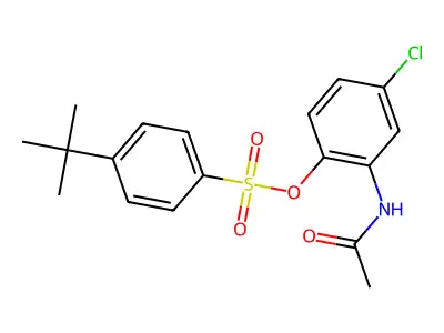 4-Chloro-2-acetamidophenyl 4-tert-butylbenzene-1-sulfonate structure