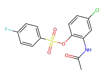 2-(Acetylamino)-4-chlorophenyl 4-fluorobenzenesulfonate structure
