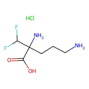 依氟鸟氨酸盐酸盐无水物 structure