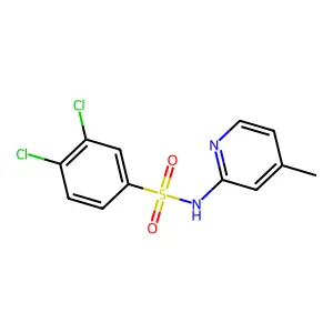 3,4-dichloro-N-(4-methylpyridin-2-yl)benzene-1-sulfonamide structure