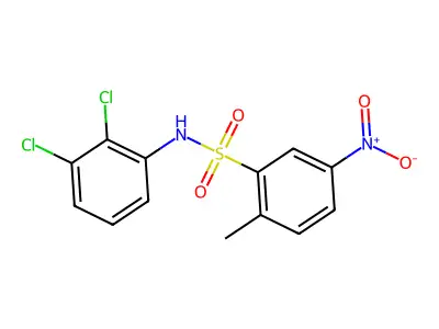 N-(2,3-dichlorophenyl)-2-methyl-5-nitrobenzenesulfonamide structure