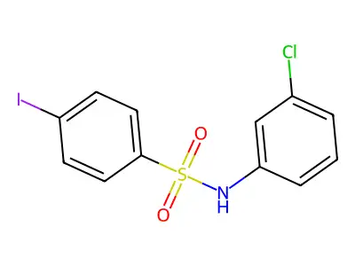 N-(3-chlorophenyl)-4-iodobenzenesulfonamide structure