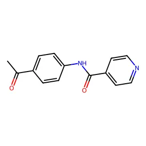 N-(4-acetylphenyl)isonicotinamide structure