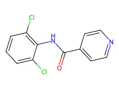 N-(2,6-dichlorophenyl)pyridine-4-carboxamide structure