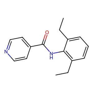 N-(2,6-diethylphenyl)pyridine-4-carboxamide structure