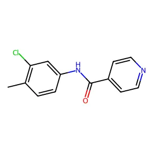 N-(3-Chloro-4-methylphenyl)-4-pyridinecarboxamide structure