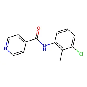 N-(3-chloro-2-methylphenyl)isonicotinamide structure