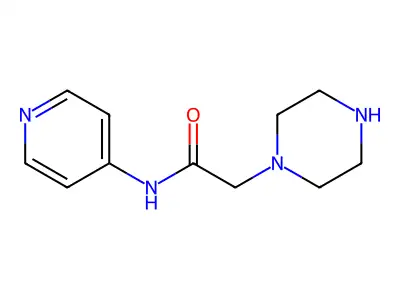 2-piperazin-1-yl-N-pyridin-4-yl-acetamide structure