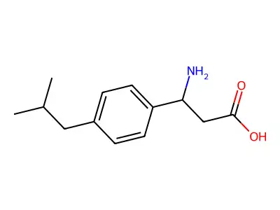 3-amino-3-[4-(2-methylpropyl)phenyl]propanoic Acid structure