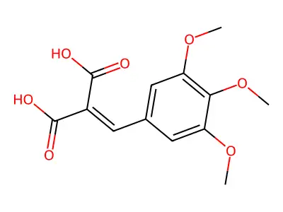 2-[(3,4,5-trimethoxyphenyl)methylidene]propanedioic Acid structure