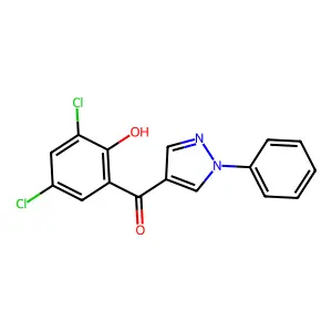 4-(3,5-Dichloro-2-hydroxybenzoyl)-1-phenylpyrazole structure