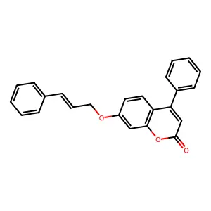4-phenyl-7-{[(E)-3-phenyl-2-propenyl]oxy}-2H-chromen-2-one structure