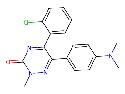 1,2,4-Triazin-3(2H)-one, 5-(2-chlorophenyl)-6-(4-(dimethylamino)phenyl)-2-methyl- structure