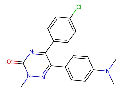 1,2,4-Triazin-3(2H)-one, 5-(4-chlorophenyl)-6-(4-(dimethylamino)phenyl)-2-methyl- structure