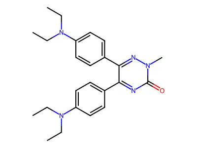 as-Triazin-3(2H)-one, 5,6-bis(p-(diethylamino)phenyl)-2-methyl- structure