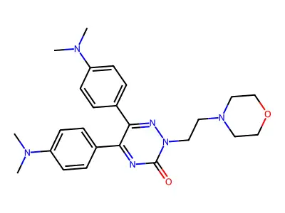 1,2,4-Triazin-3(2H)-one, 5,6-bis(4-(dimethylamino)phenyl)-2-(2-(4-morpholinyl)ethyl)- structure