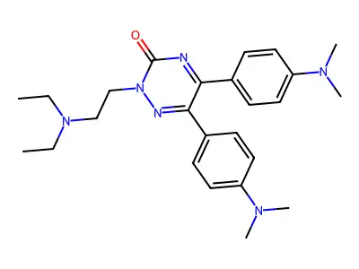 1,2,4-Triazin-3(2H)-one, 5,6-bis(4-(dimethylamino)phenyl)-2-(2-(diethylamino)ethyl)- structure