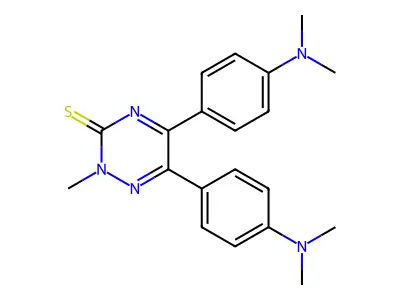 1,2,4-Triazine-3(2H)-thione, 5,6-bis(4-(dimethylamino)phenyl)-2-methyl- structure