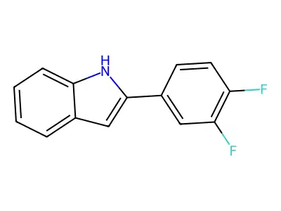 2-(3,4-Difluorophenyl)indole structure