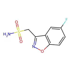 1,2-Benzisoxazole-3-methanesulfonamide, 5-fluoro- structure