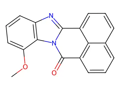 9(or 10)-methoxy-7H-benzimidazo[2,1-a]benz[de]isoquinolin-7-one structure