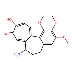 7-amino-10-hydroxy-1,2,3-trimethoxy-6,7-dihydro-5H-benzo[a]heptalen-9-one structure
