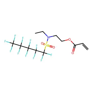 2-(Ethyl((undecafluoropentyl)sulphonyl)amino)ethyl acrylate structure