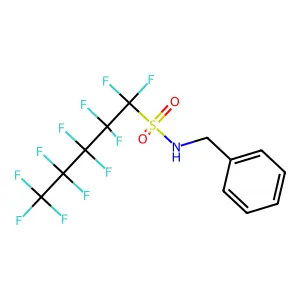 1-Pentanesulfonamide, 1,1,2,2,3,3,4,4,5,5,5-undecafluoro-N-(phenylmethyl)- structure