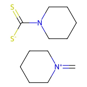Piperidinium, 1-methylene-, 1-piperidinecarbodithioate (1:1) structure