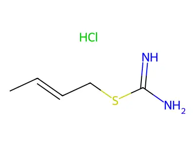 But-2-enyl carbamimidothioate;hydrochloride structure