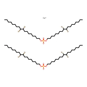 1-Octadecanol, 9,10-dibromo-, 1,1'-(hydrogen phosphate), calcium salt (2:1) structure