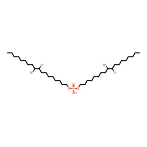 1-Octadecanol, 9,10-dibromo-, 1,1'-(hydrogen phosphate) structure