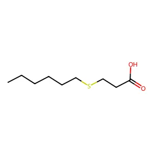 Propanoic acid, 3-(hexylthio)- structure