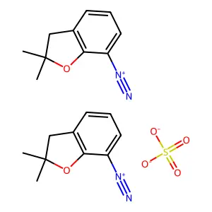 7-Benzofurandiazonium, 2,3-dihydro-2,2-dimethyl-, sulfate (2:1) structure