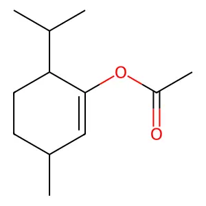 1-Cyclohexen-1-ol, 3-methyl-6-(1-methylethyl)-, 1-acetate structure