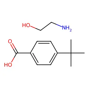Benzoic acid, 4-(1,1-dimethylethyl)-, compd. with 2-aminoethanol (1:1) structure