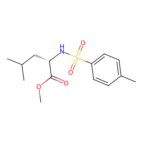 methyl (2S)-4-methyl-2-[(4-methylphenyl)sulfonylamino]pentanoate structure