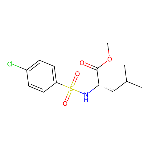 methyl (2S)-2-[(4-chlorophenyl)sulfonylamino]-4-methylpentanoate structure