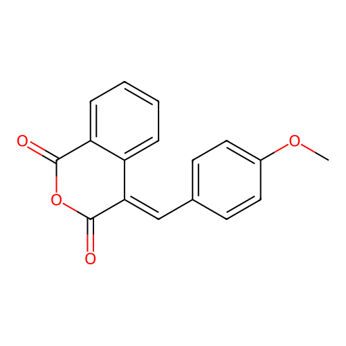(E)-4-(4-methoxybenzylidene)isochroman-1,3-dione structure