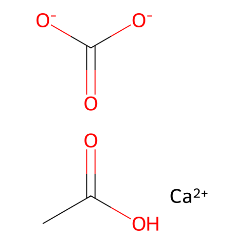 Calcium acetate carbonate structure