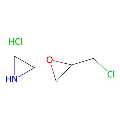 Aziridine;2-(chloromethyl)oxirane;hydrochloride structure