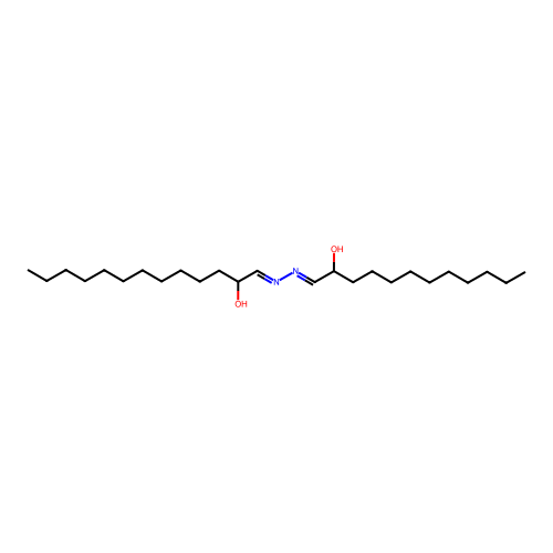 (1E)-1-[(E)-2-hydroxydodecylidenehydrazinylidene]tridecan-2-ol structure