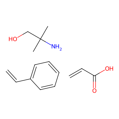 2-Amino-2-methylpropan-1-ol;prop-2-enoic acid;styrene structure