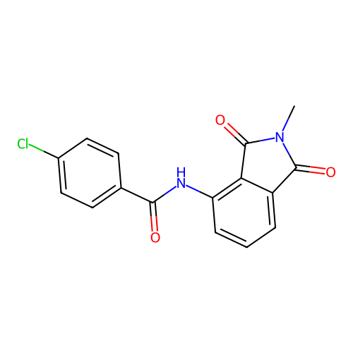 4-chloro-N-(2-methyl-1,3-dioxoisoindol-4-yl)benzamide structure