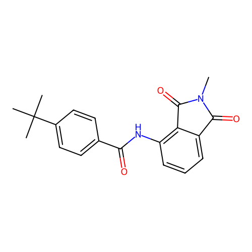 4-(tert-butyl)-N-(2-methyl-1,3-dioxoisoindolin-4-yl)benzamide structure