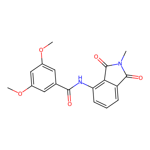 3,5-dimethoxy-N-(2-methyl-1,3-dioxoisoindolin-4-yl)benzamide structure