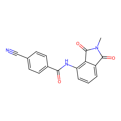 4-cyano-N-(2-methyl-1,3-dioxoisoindol-4-yl)benzamide structure